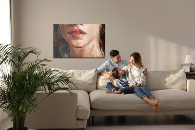 Ljuddämpande tavla - Portrait of a young, dreamy