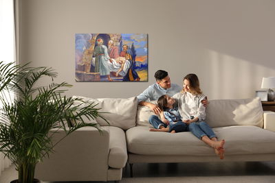 Ljuddämpande tavla - Jesus is placed in the tomb