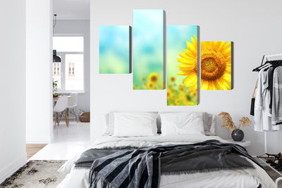 Ljuddämpande tavla - Decorative 3d sunflower