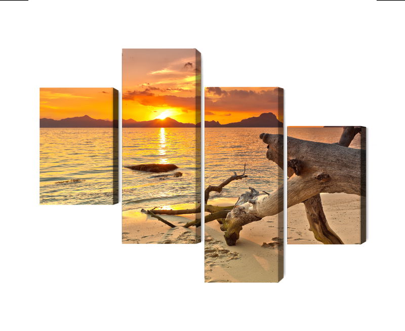 Ljuddämpande tavla - Sea landscape at sunset