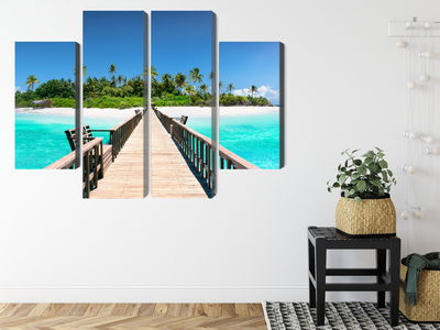 Ljuddämpande tavla - 3d pier in the maldives