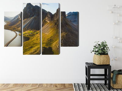 Ljuddämpande tavla - 3d aerial view of icelandic