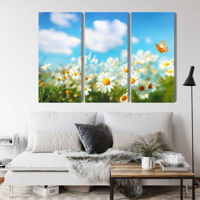 Ljuddämpande tavla - 3d daisy field