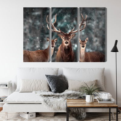 Ljuddämpande tavla - A deer and two does