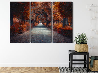 Ljuddämpande tavla - A path deep into the autumn