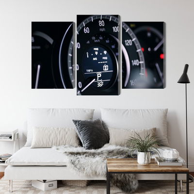 Ljuddämpande tavla - Modern car speedometer