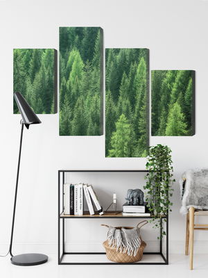 Ljuddämpande tavla - 3d green forest view