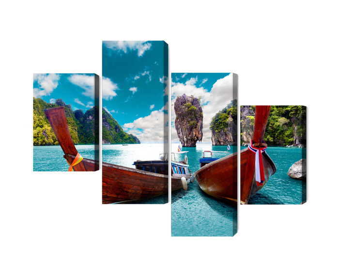 Ljuddämpande tavla - Boats at the andaman sea