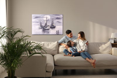 Ljuddämpande tavla - The sea and the ships are