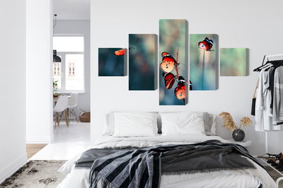 Ljuddämpande tavla - Colorful butterflies