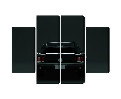 Ljuddämpande tavla - Vintage black muscle car
