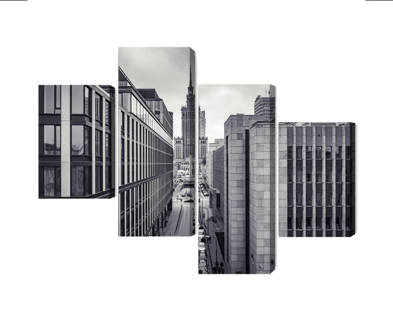 Ljuddämpande tavla - Black and white panorama