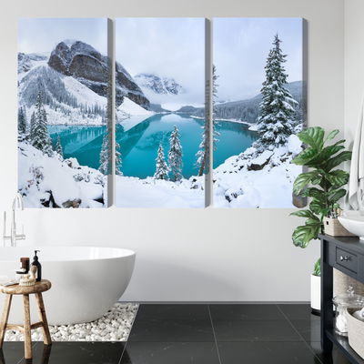Ljuddämpande tavla - Moraine Lake in winter
