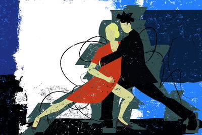 Ljuddämpande tavla - Dancing couple