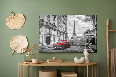 Ljuddämpande tavla - Paris black and white