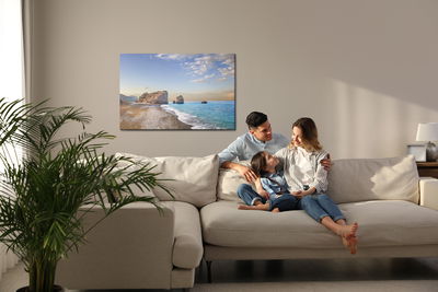 Ljuddämpande tavla - Rocks by the sea