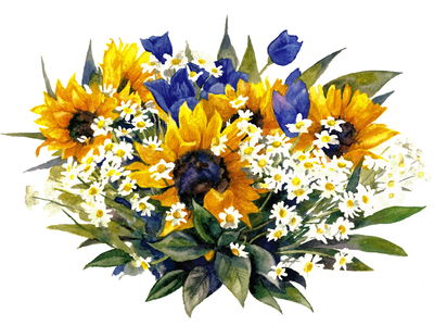 Ljuddämpande tavla - Composition from chamomile