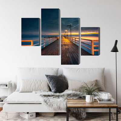 Ljuddämpande tavla - Evening view of the wooden