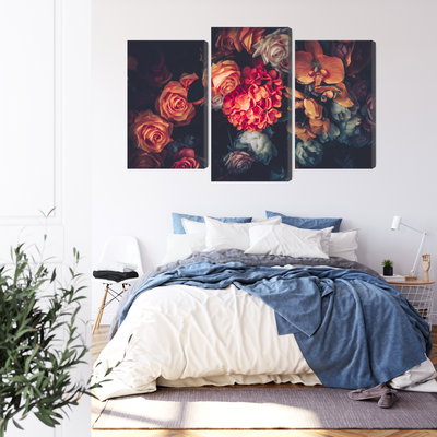 Ljuddämpande tavla - Colorful flowers for vintage