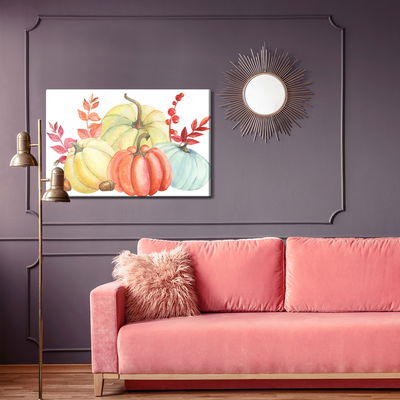 Ljuddämpande tavla - Pumpkins painted
