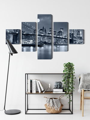 Ljuddämpande tavla - Night panorama of New York