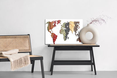 Ljuddämpande tavla - World map of spices