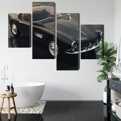 Ljuddämpande tavla - Vintage black sports car