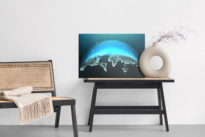 Ljuddämpande tavla - Modernist 3d world map