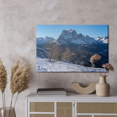 Ljuddämpande tavla - Winter 3d mountain landscape