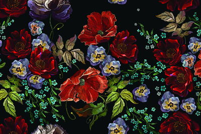 Ljuddämpande tavla - Beautiful coloured flowers