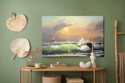 Ljuddämpande tavla - Ship in a stormy sea