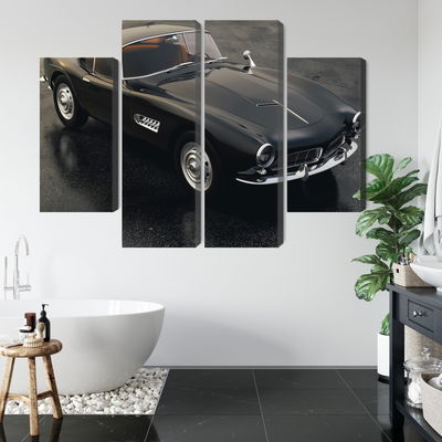 Ljuddämpande tavla - Vintage black sports car