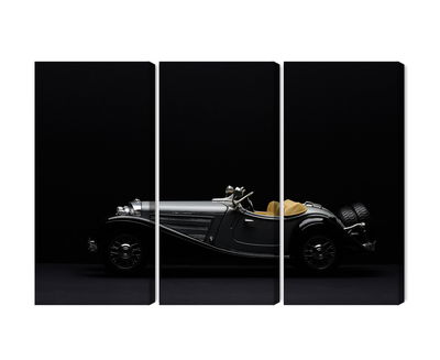 Ljuddämpande tavla - Historic car on dark tees