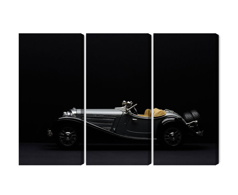 Ljuddämpande tavla - Historic car on dark tees