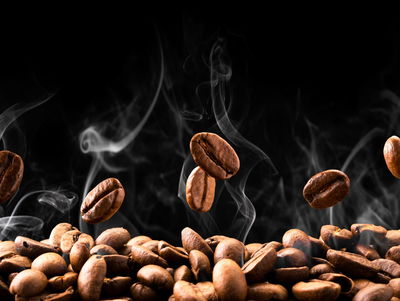 Ljuddämpande tavla - Hot coffee beans
