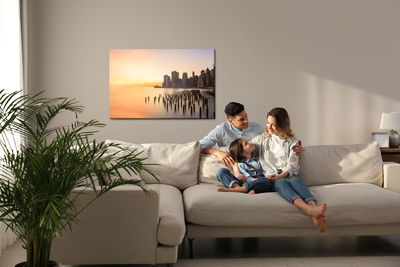 Ljuddämpande tavla - Sunset in New York