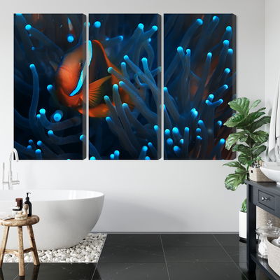 Ljuddämpande tavla - Clownfish in a 3d anemone