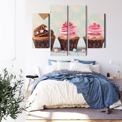 Ljuddämpande tavla - Cupcakes with cream