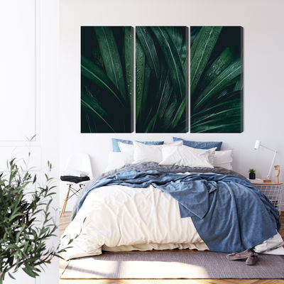 Ljuddämpande tavla - Dark green leaves on a macro