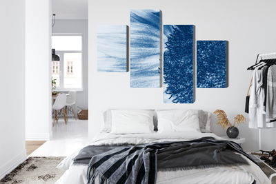 Ljuddämpande tavla - Blue sunflower on a macro