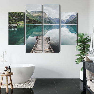 Ljuddämpande tavla - View of the lovatnet lake