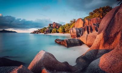 Ljuddämpande tavla - Beach in seychelles