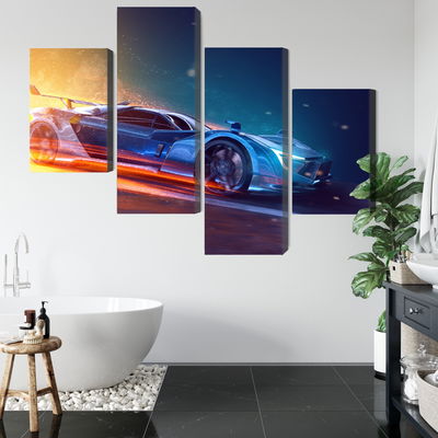 Ljuddämpande tavla - 3d futuristic sports car