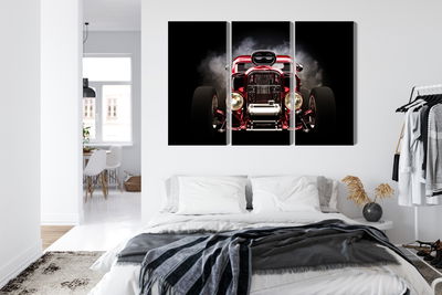 Ljuddämpande tavla - Hot rod car on a smoke