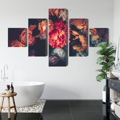 Ljuddämpande tavla - Colorful flowers for vintage