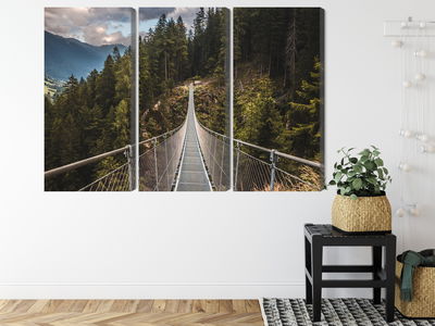 Ljuddämpande tavla - Suspension bridge in a 3d