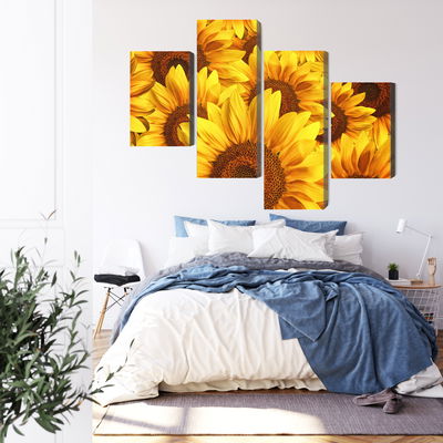 Ljuddämpande tavla - 3d sunflower flowers