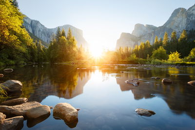 Ljuddämpande tavla - Sunrise in the yosemite