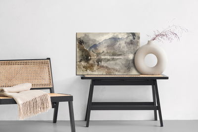 Ljuddämpande tavla - Watercolor landscape
