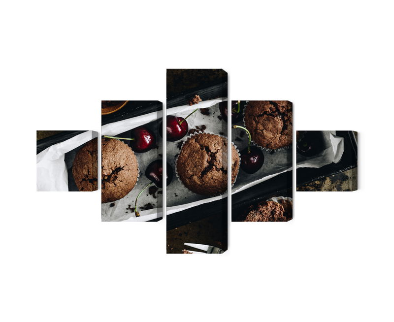 Ljuddämpande tavla - Muffins with cherries